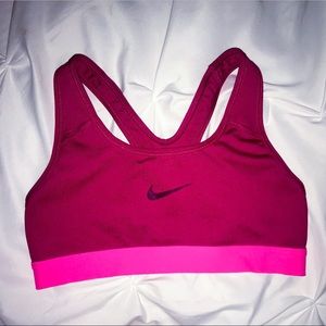 Hot Pink Nike sports bra